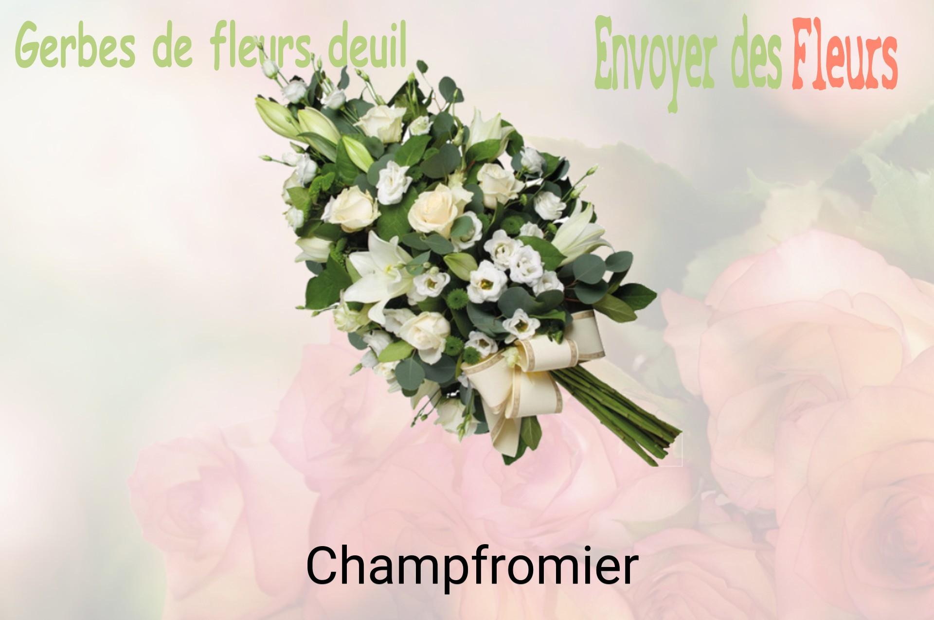 Gerbe de fleurs de deuil livrée à Champfromier